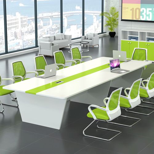 办公家具会议室创意简约现代升级加厚长方大小形板式会议桌椅组合